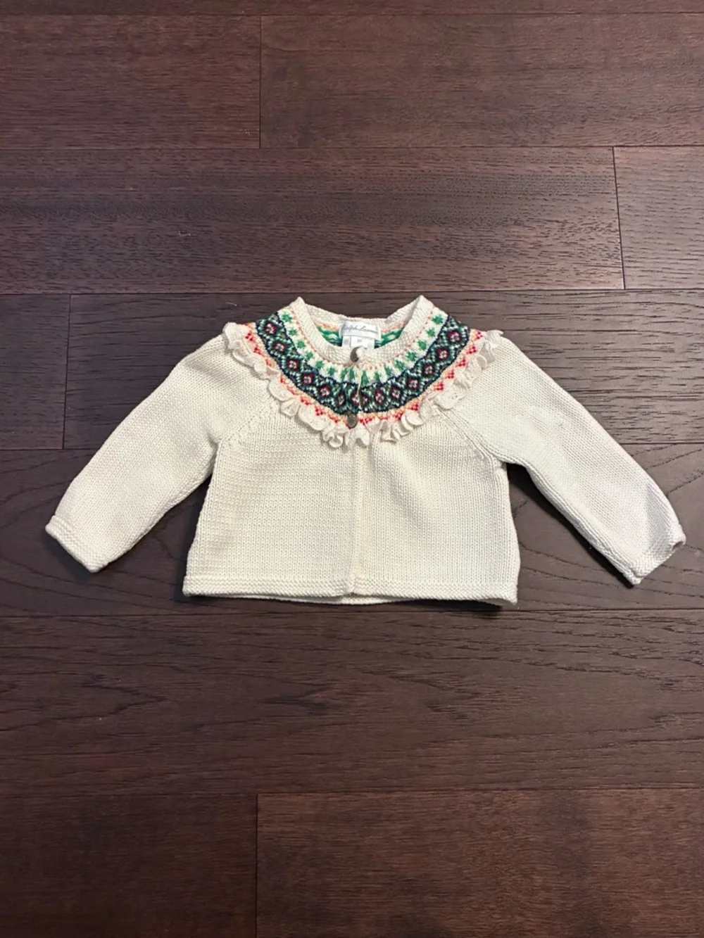Vintage Ralph Lauren Fair Isle Holiday Baby Cardigan